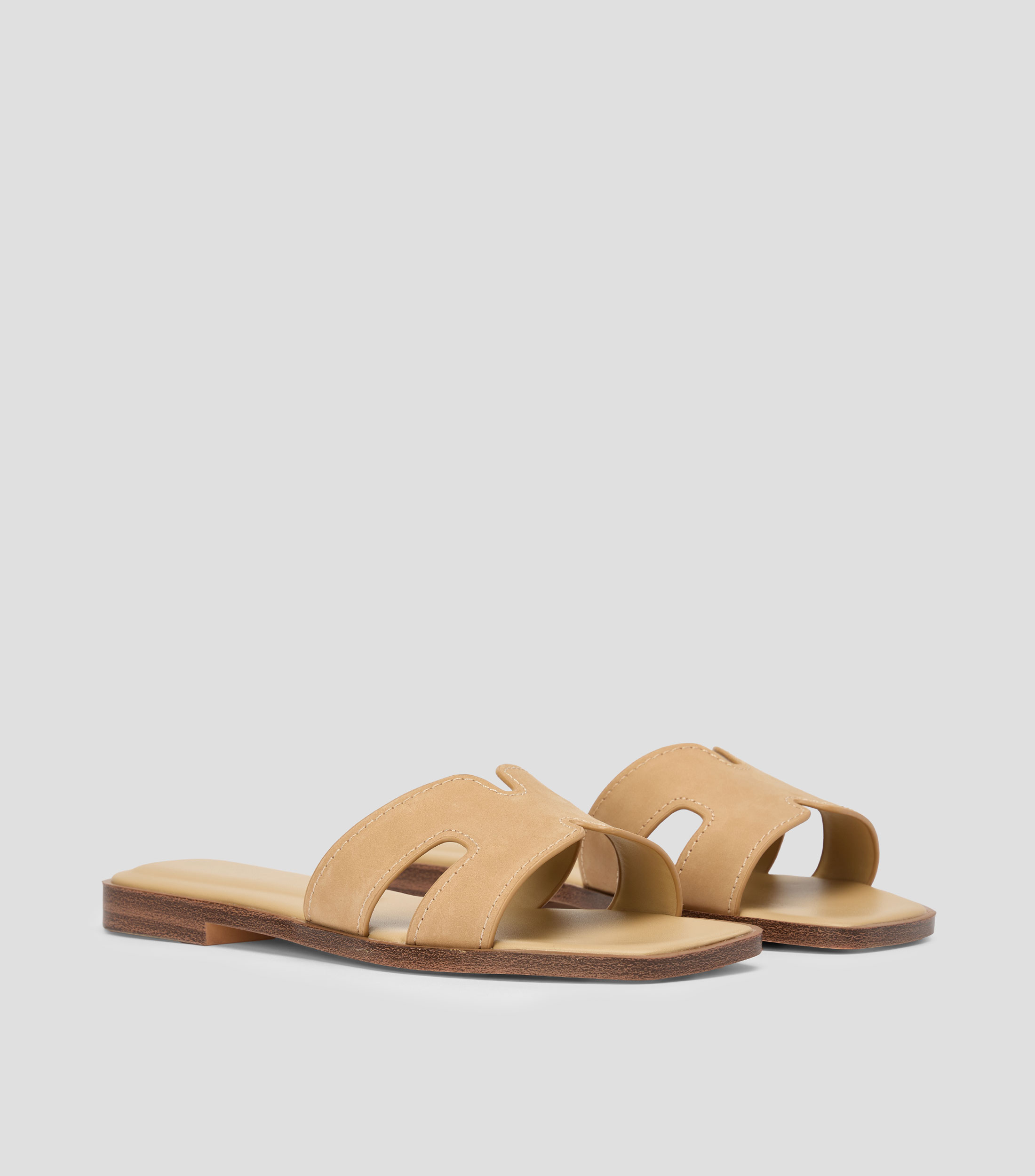 Sandalias planas en piel Itsandal Mujer